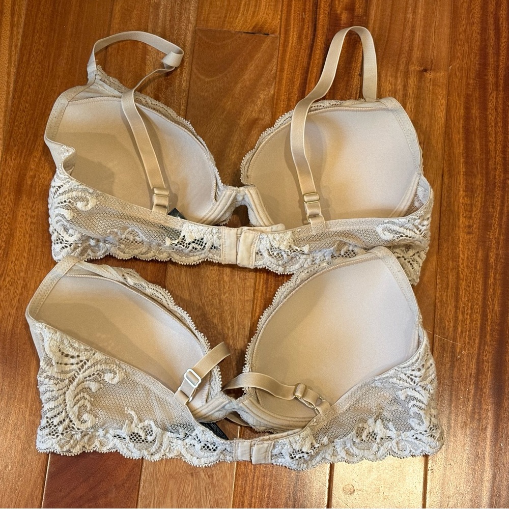 Natori Feathers bras, lot of 5 Gray and Cream - Picture 6 of 8